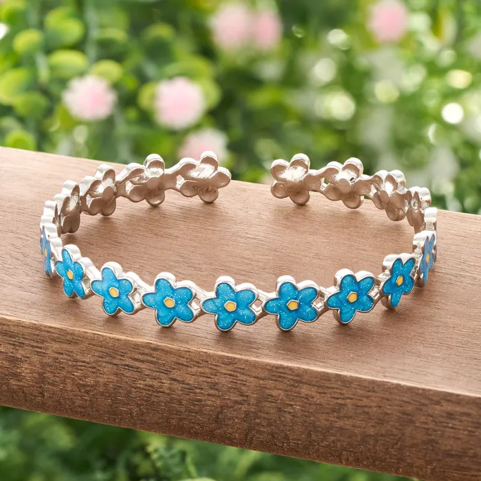 Chadds Ford Jewelry Bracelets Little ForgetMeNot Flower Cuff Bracelet