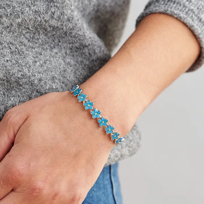 Chadds Ford Jewelry Bracelets Little ForgetMeNot Flower Cuff Bracelet