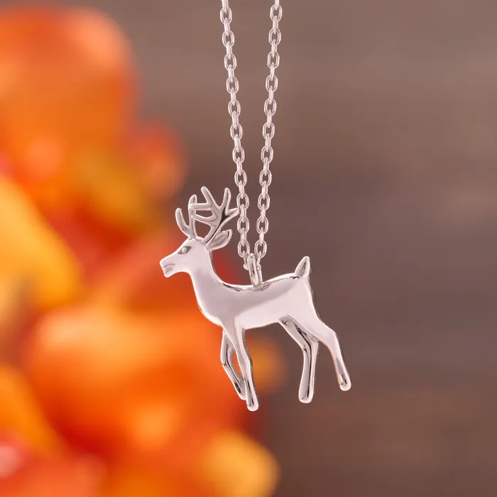 Chadds Ford Jewelry Necklaces Sterling Silver WhiteTailed Deer Necklace