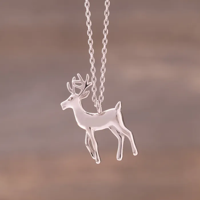 Chadds Ford Jewelry Necklaces Sterling Silver WhiteTailed Deer Necklace