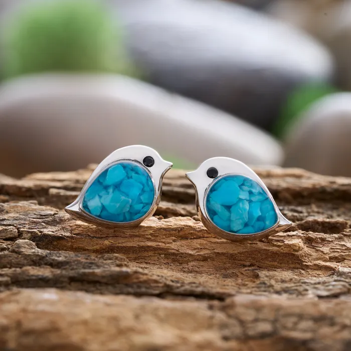 Chadds Ford Jewelry Rings Sterling Silver Sand Birdie Studs