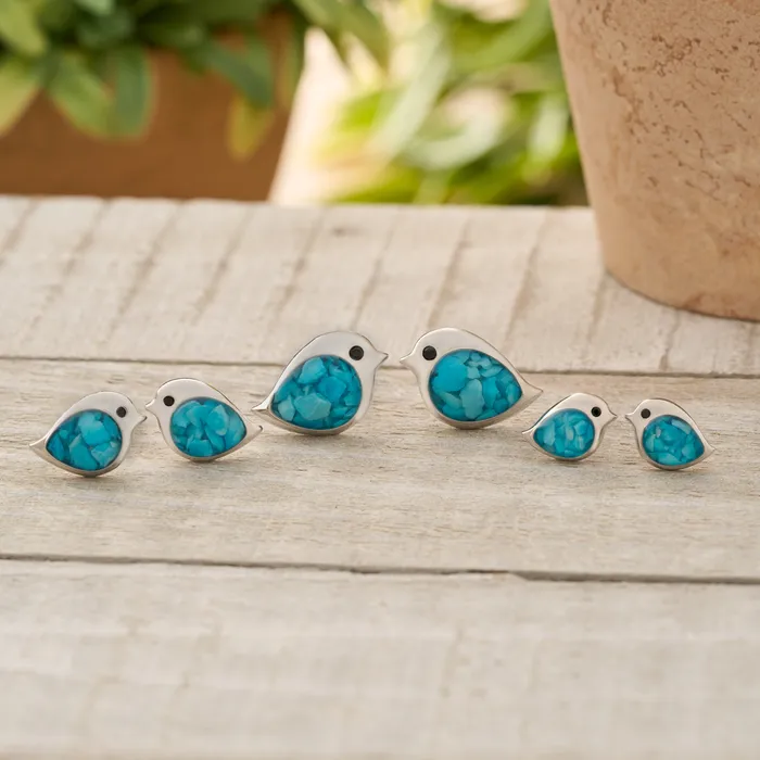 Chadds Ford Jewelry Rings Sterling Silver Sand Birdie Studs
