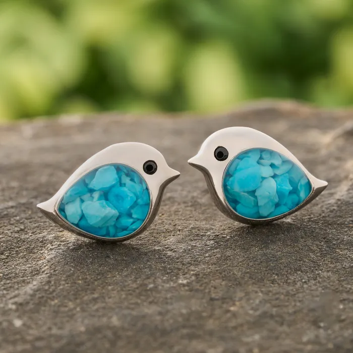 Chadds Ford Jewelry Rings Sterling Silver Sand Birdie Studs