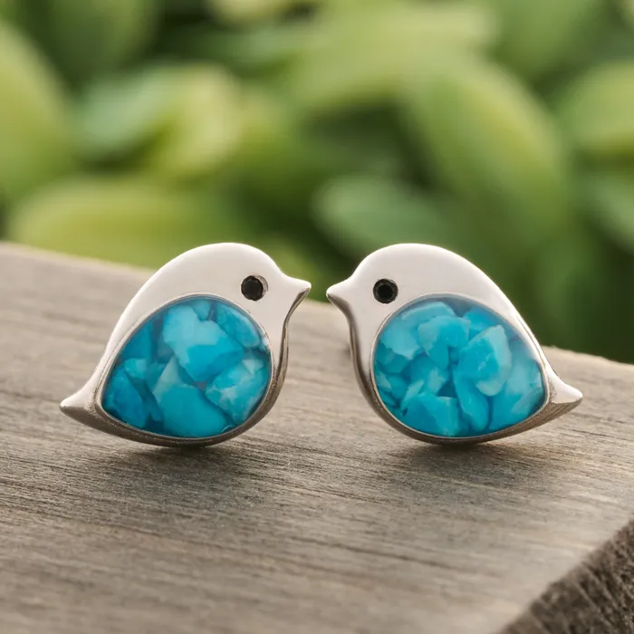 Chadds Ford Jewelry Rings Sterling Silver Sand Birdie Studs