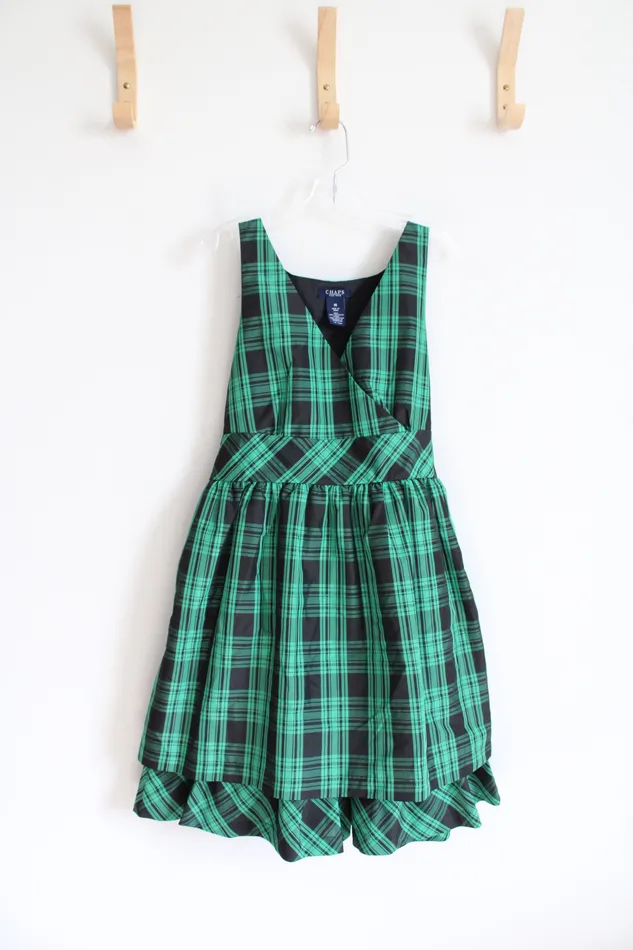 Chaps Necklaces Chaps Black Green Plaid Tulle Layered Dress Youth 16