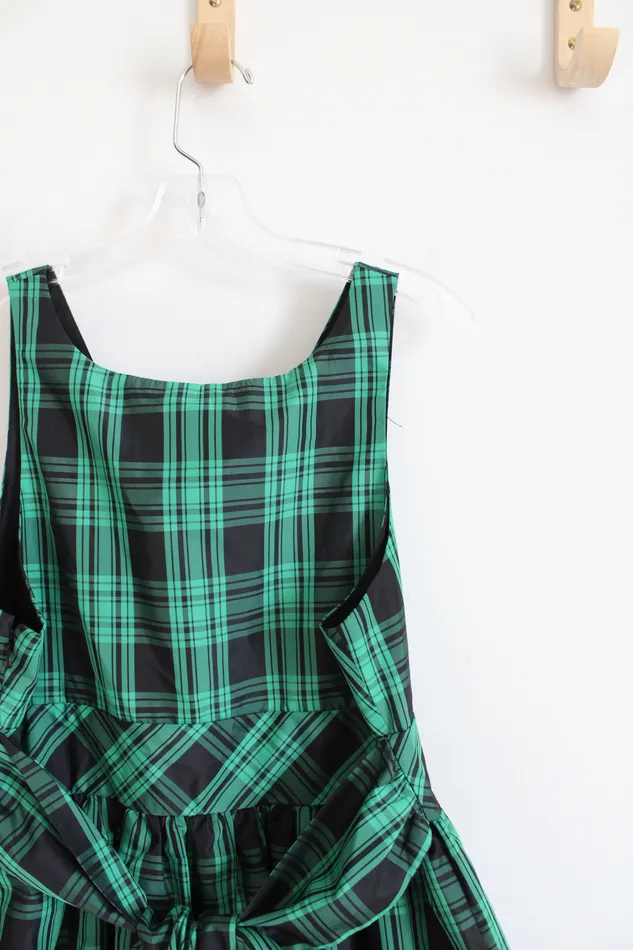Chaps Necklaces Chaps Black Green Plaid Tulle Layered Dress Youth 16