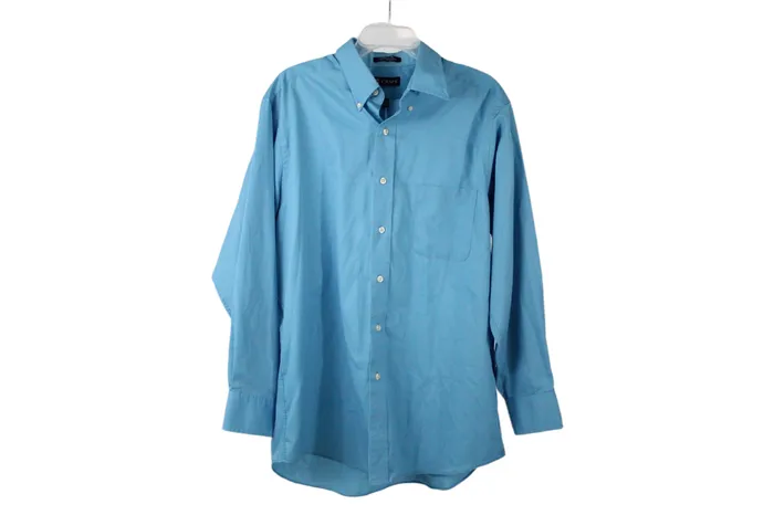 Chaps Rings Chaps Classic Fit Twill Blue Shirt L 1616 12 3233