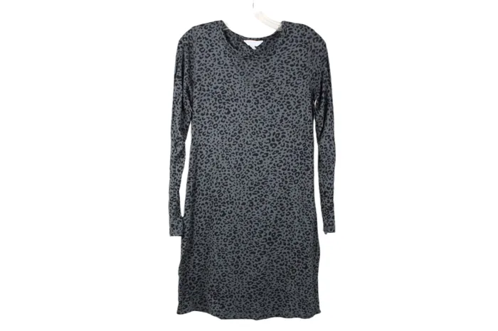 Charter Club Intimates Gray Leopard Print Nightgown XS Charter Club Earrings