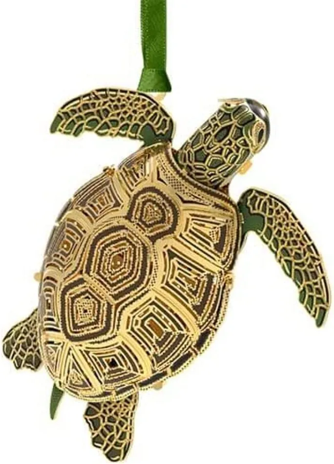 CHEMARTBEACON Earrings Sea Turtle 3D Metal Christmas Ornament by Beacon Design CHEMARTBEACON Earrings Sea Turtle 3D Metal Christmas Ornament by Beacon Design