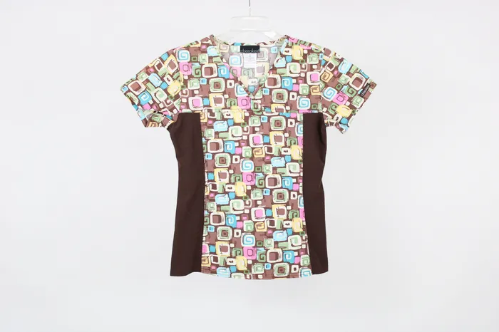 Cherokee Earrings Cherokee Brown Scrub Top XS