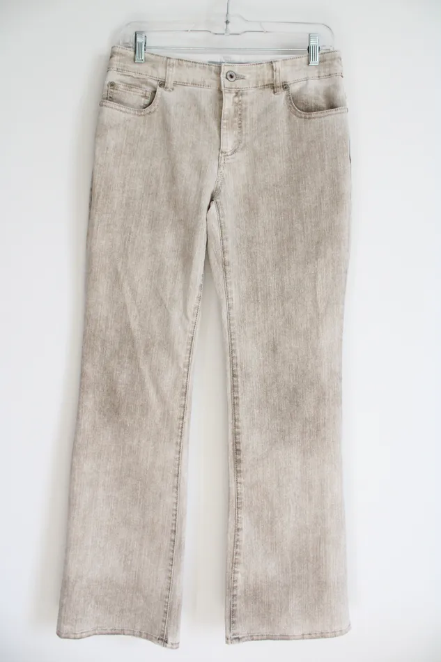 Chicos Necklaces Chicos Platinum Tan Denim Jeans 0 S4