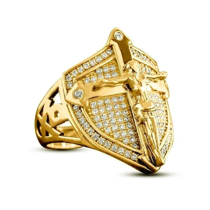 Christian Ring br Crucifix Shield Lords Guidance Rings