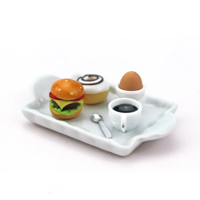 CJ Burger Plate Dollhouse Food 112 Scale Earrings