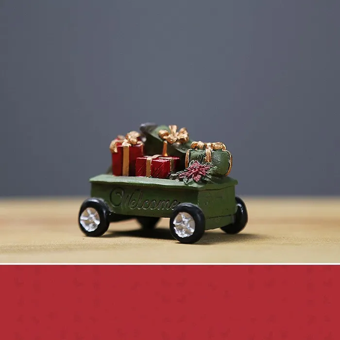 CJ Necklaces Christmas Cart Miniature Christmas Themed Decor Item