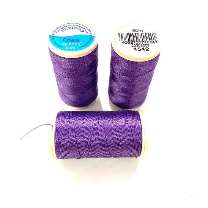 Coats Nylbond extra strong beading thread 60mt purple 4542 Peppy Beads Earrings Coats Nylbond extra strong beading thread 60mt purple 4542 Peppy Beads Earrings