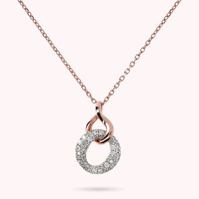 Collana Doppio Pendente con Pav in Cubic Zirconia Bronzallure Earrings