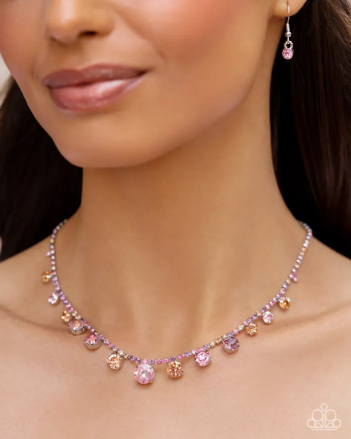 Colorful Countess Pink Paparazzi Accessories Earrings