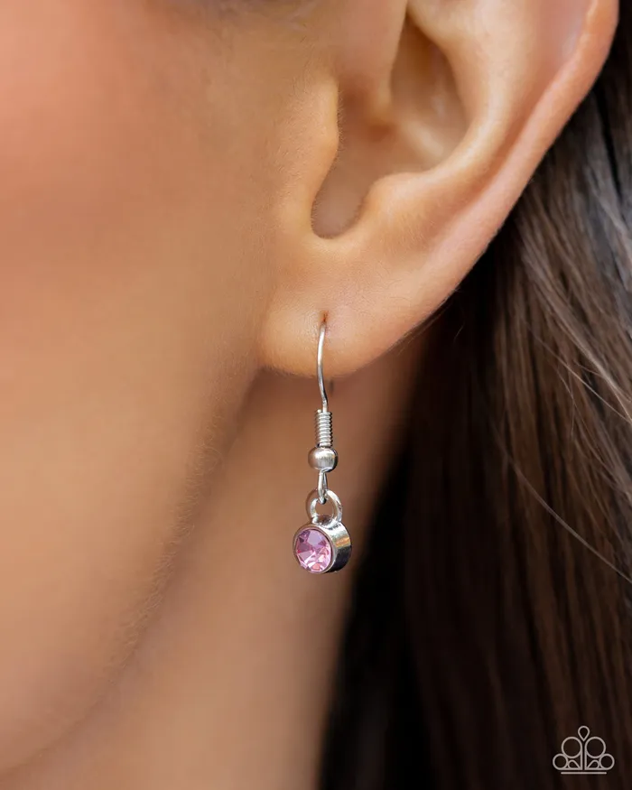 Colorful Countess Pink Paparazzi Accessories Earrings