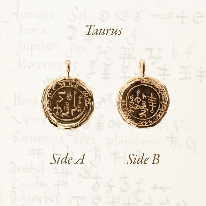 COMMON ERA Taurus Alchemical Zodiac Pendant Necklaces