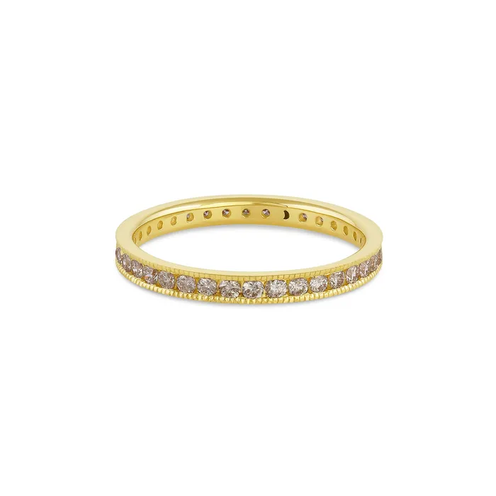 Consider Bridal Champagne Diamond Pea Pod Eternity Ring Rings