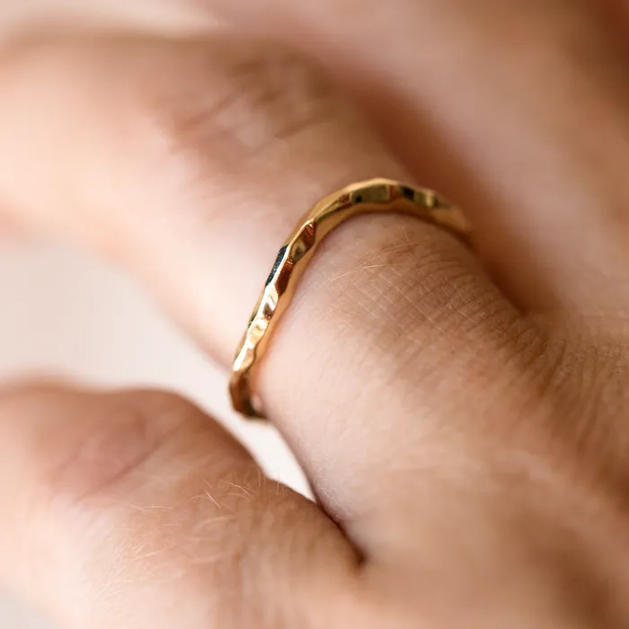 Consider Bridal Rings Hammered Chase Band