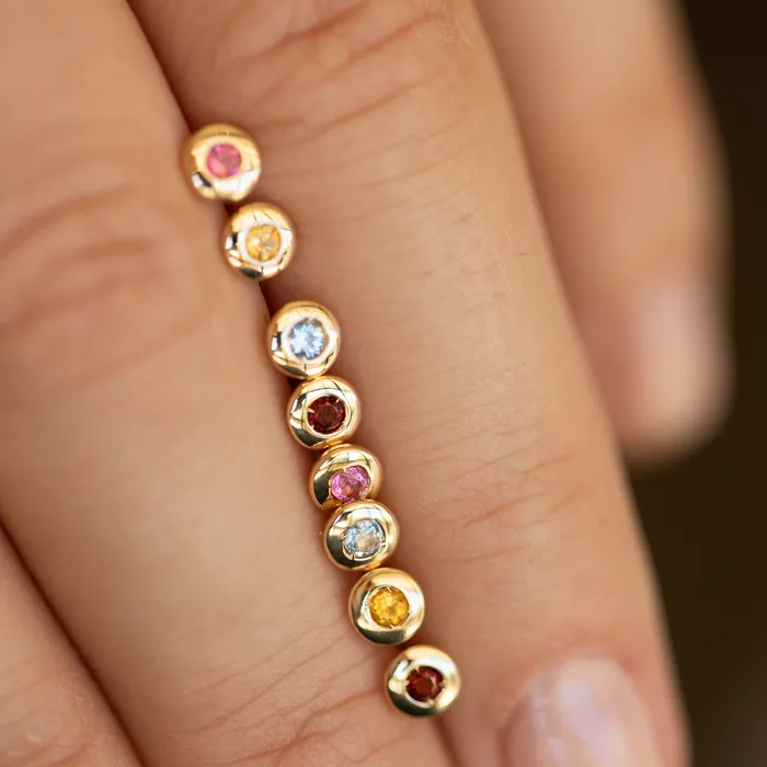Consider the Wldflwrs Earrings Birthstone Bezel Stud Earrings Consider the Wldflwrs Earrings Birthstone Bezel Stud Earrings