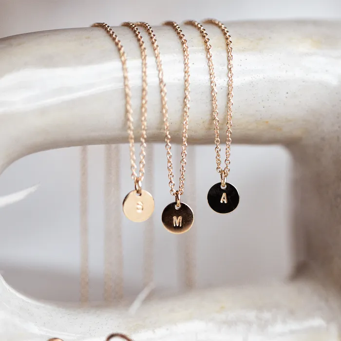 Consider the Wldflwrs Necklaces Disc Letter Necklace Consider the Wldflwrs Necklaces Disc Letter Necklace