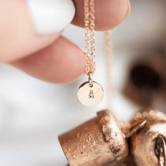Consider the Wldflwrs Necklaces Disc Letter Necklace Consider the Wldflwrs Necklaces Disc Letter Necklace