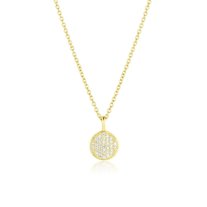 Consider the Wldflwrs Necklaces Small Pav Round Heritage Necklace