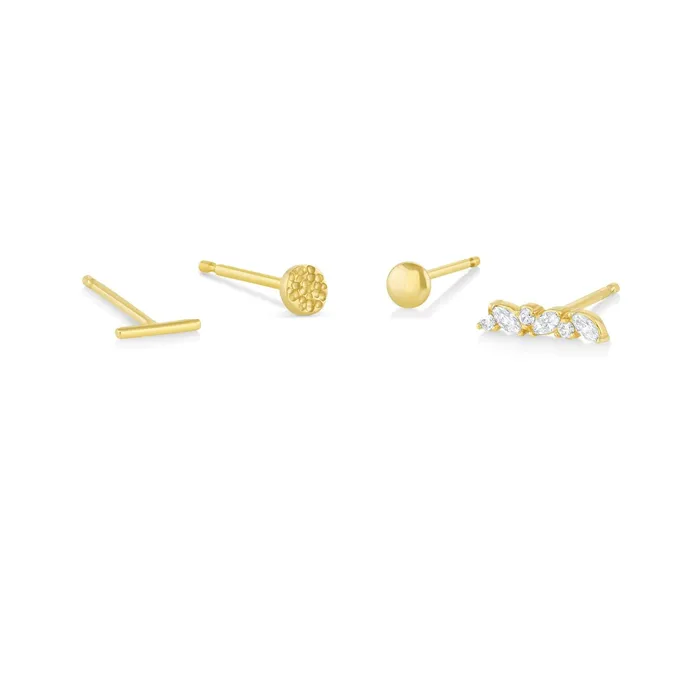 Consider the Wldflwrs Petite Cluster Ear Stack Pack Earrings