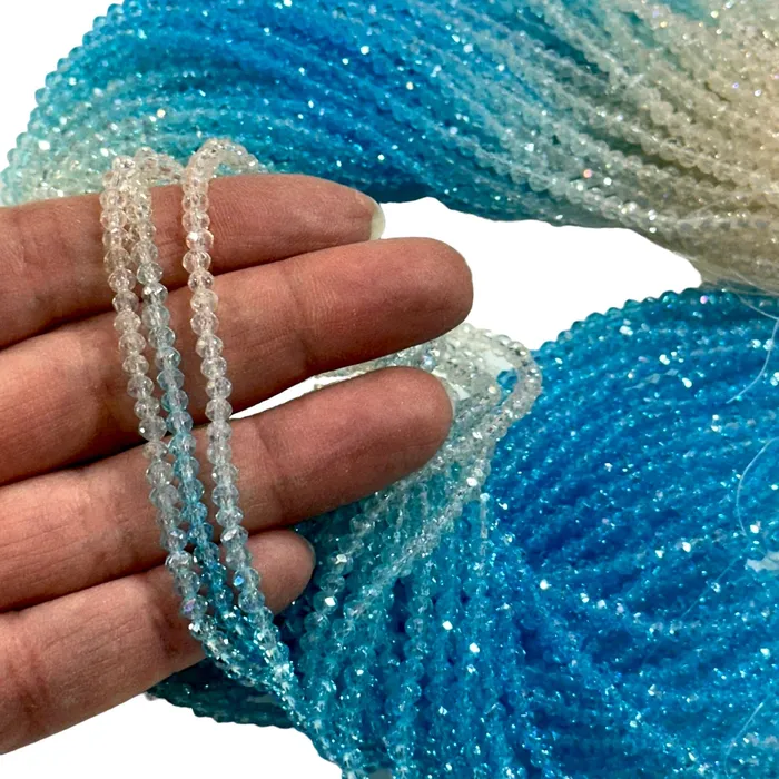 Crystal faceted rondelle 3mm Beads PBC3C115 Peppy Beads Earrings