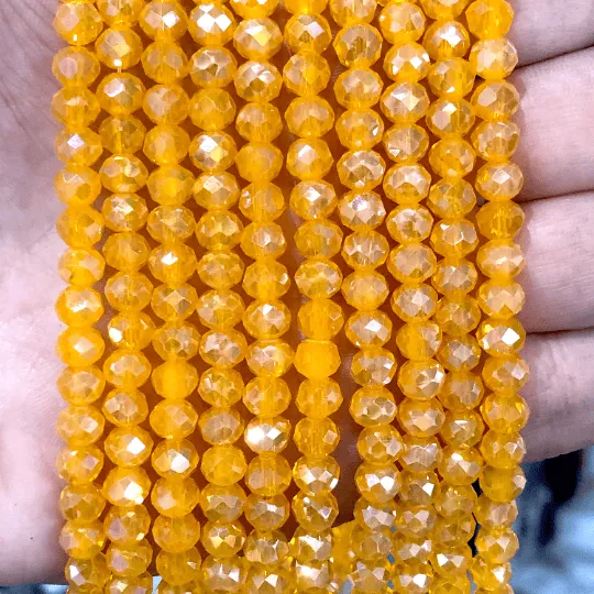 Crystal faceted rondelle 6mm Beads PBC6C115 Peppy Beads Earrings