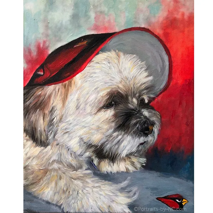Custom Painted Dog Oil Portrait Portraits by NC Necklaces