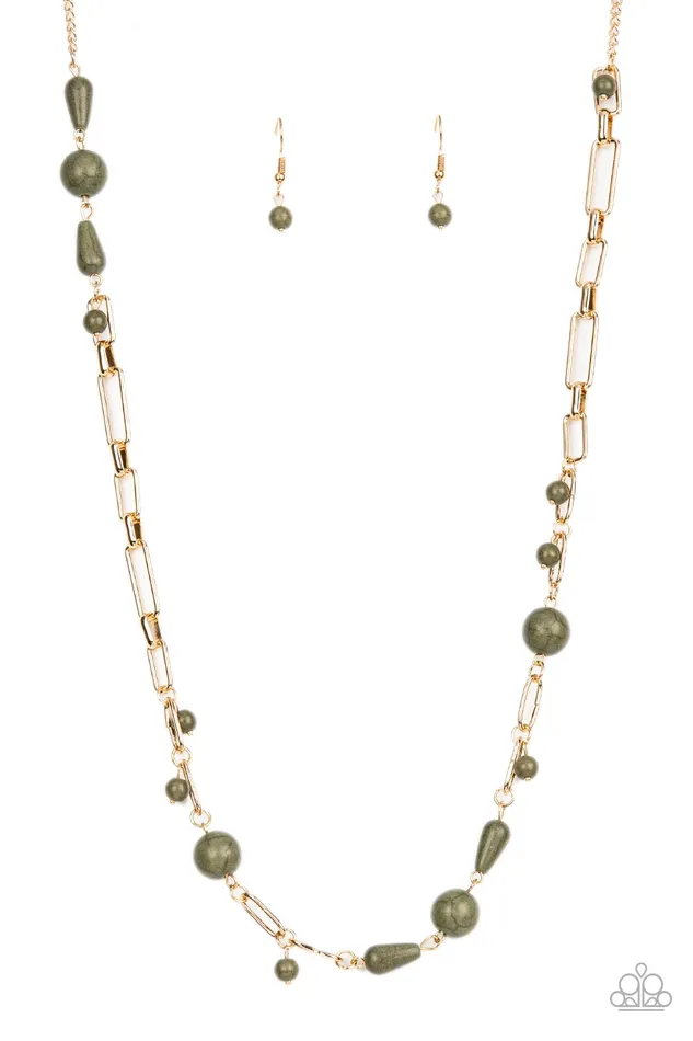 Desert Journey Green Paparazzi Accessories Earrings