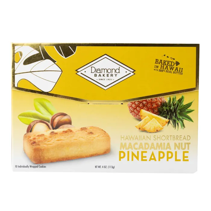 Diamond Bakery Macadamia Pineapple Shortbread Cookies 4 oz DIAMONDBAKERY Earrings Diamond Bakery Macadamia Pineapple Shortbread Cookies 4 oz DIAMONDBAKERY Earrings