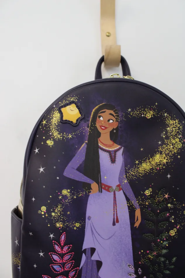 Disney Earrings NEW Disney Loungefly Asha Star Wish Backpack Wallet Set