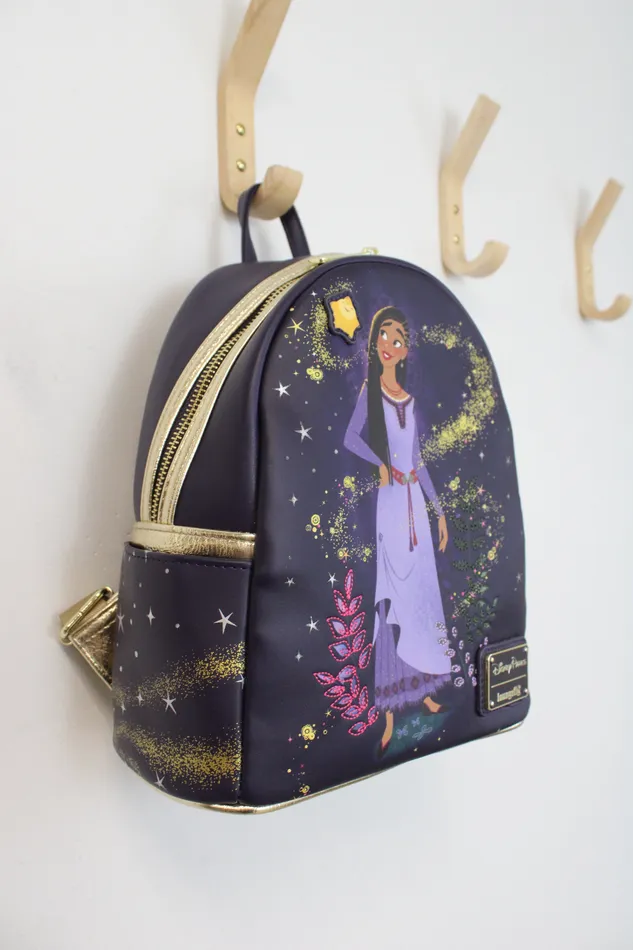 Disney Earrings NEW Disney Loungefly Asha Star Wish Backpack Wallet Set