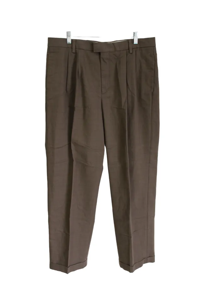 Dockers Dockers Recode Brown Plaid Dress Pant 36X32 Earrings