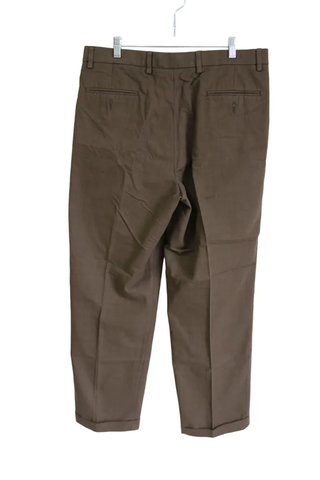 Dockers Dockers Recode Brown Plaid Dress Pant 36X32 Earrings