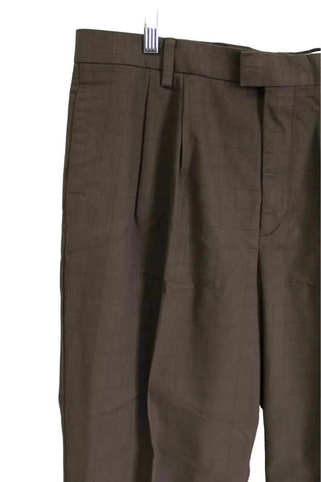 Dockers Dockers Recode Brown Plaid Dress Pant 36X32 Earrings
