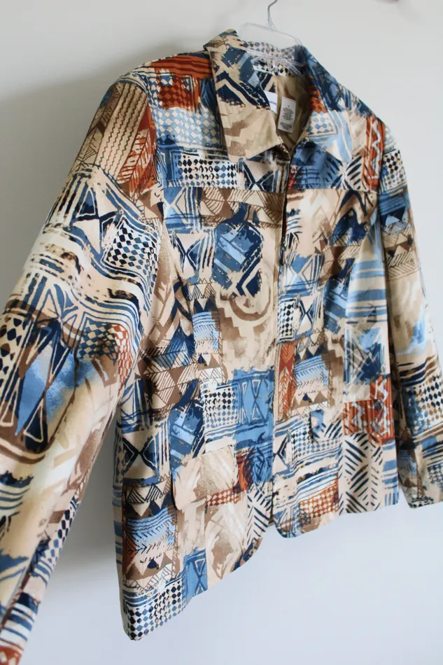 Earrings Alfred Dunner Alfred Dunner Patterned Sueded Jacket 14