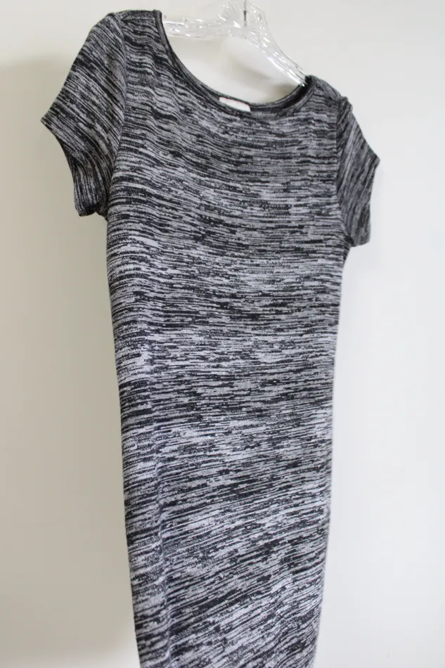 Earrings Ann Taylor LOFT Gray Heathered Knit Dress S Ann Taylor LOFT