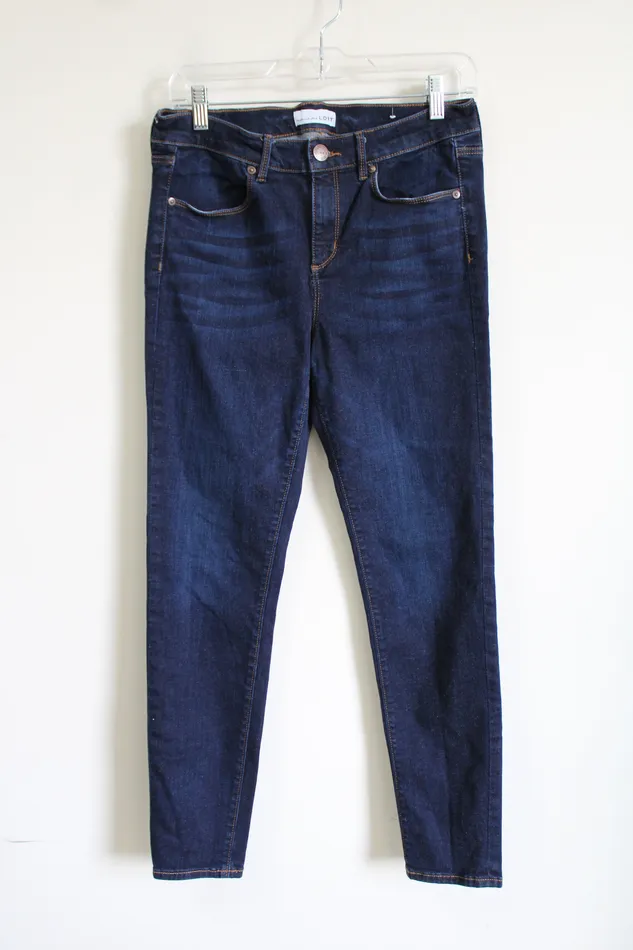 Earrings Ann Taylor LOFT LOFT Dark Wash Skinny Jeans 8