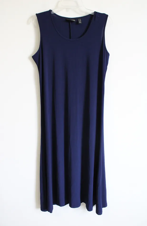 Earrings Attitudes By Renee Navy Blue Tank Dress L Petite Renee