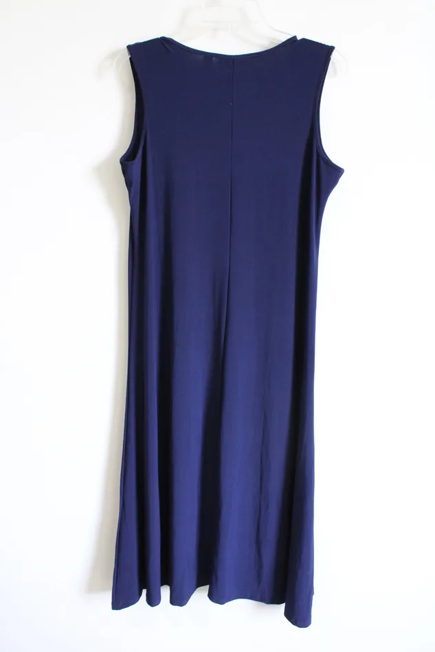Earrings Attitudes By Renee Navy Blue Tank Dress L Petite Renee