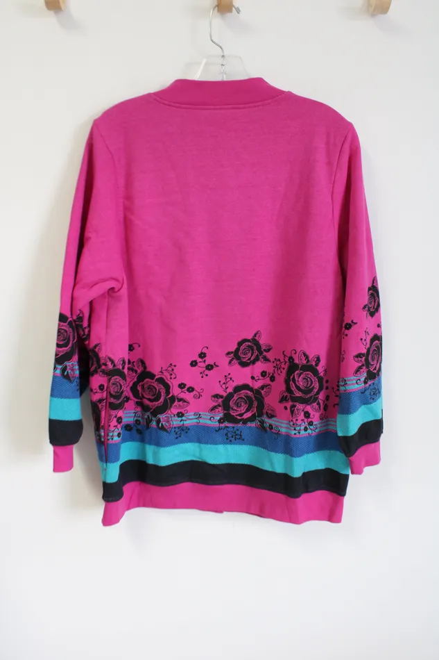 Earrings Blair Pink Fleece Lined Cardigan M Blair