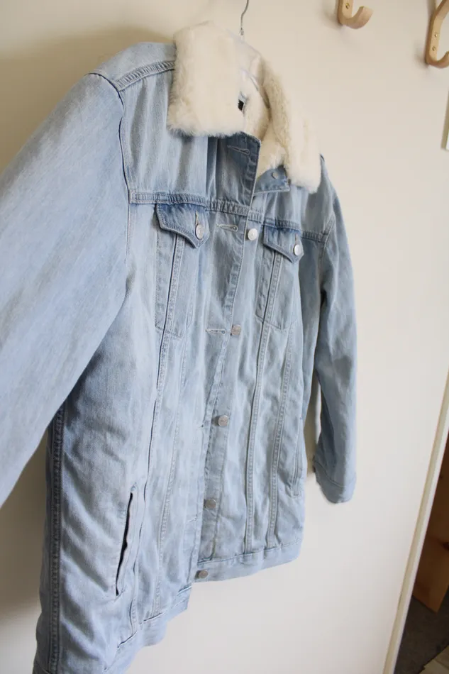 Earrings Express NEW Express Denim Sherpa Lined Jacket ML