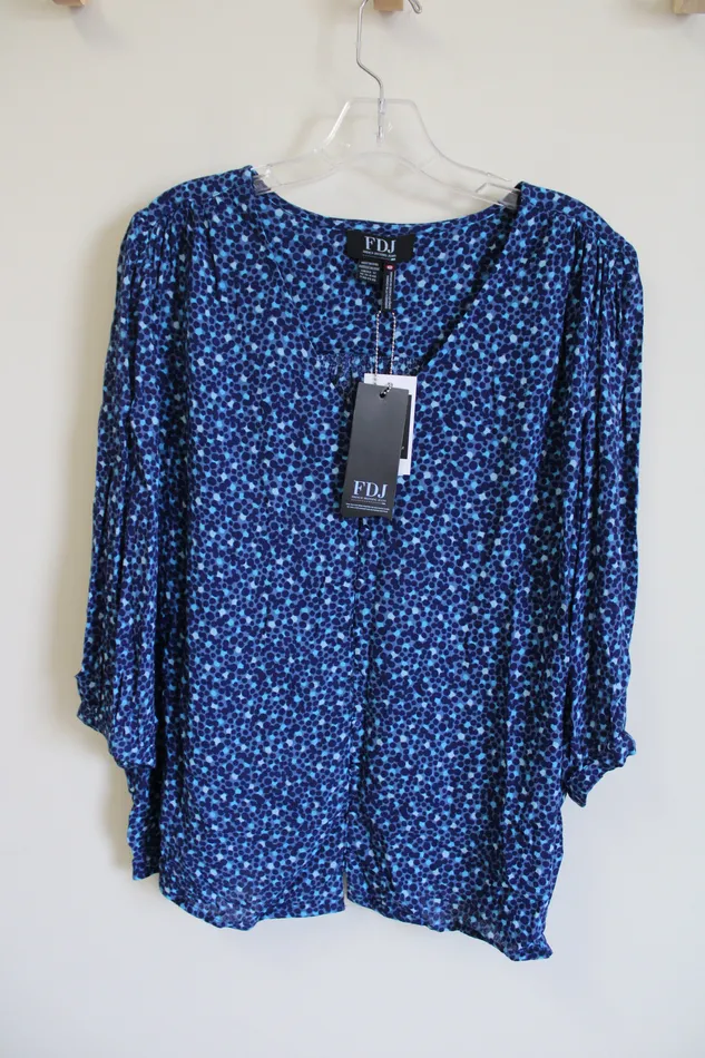 Earrings FDJ NEW French Dressing Jeans Textured Marine Dot Top