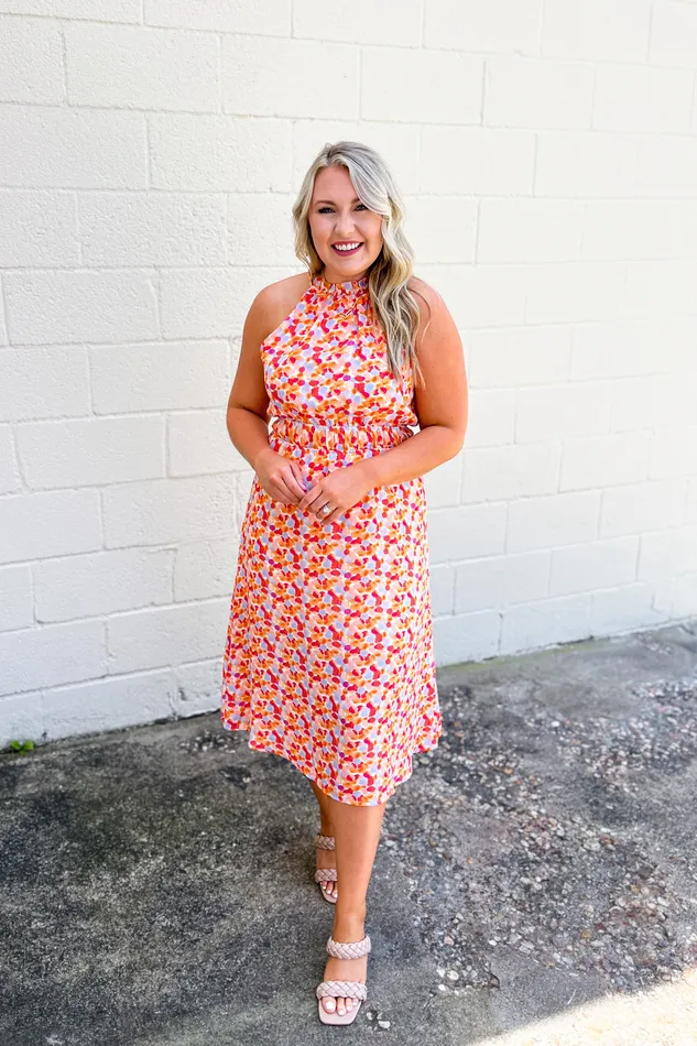 Earrings Gilli Give Me Answers Colorful Spotted Midi Dress
