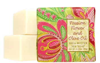 Earrings GREENWICH Passion Flower Olive Oil Shea Butter Spa Soap 6oz